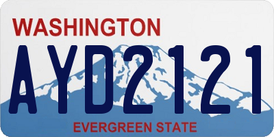 WA license plate AYD2121