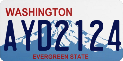 WA license plate AYD2124