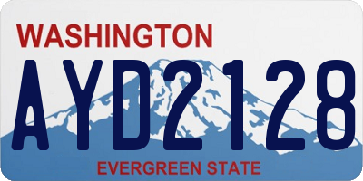 WA license plate AYD2128