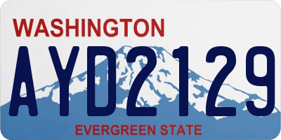 WA license plate AYD2129