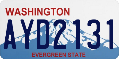 WA license plate AYD2131