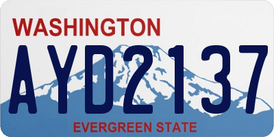 WA license plate AYD2137