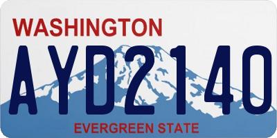 WA license plate AYD2140