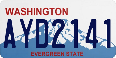 WA license plate AYD2141
