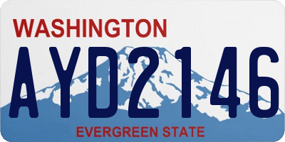 WA license plate AYD2146