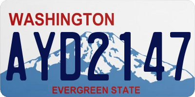 WA license plate AYD2147