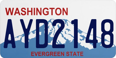 WA license plate AYD2148