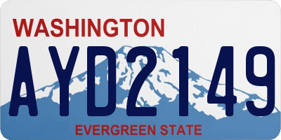 WA license plate AYD2149