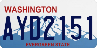 WA license plate AYD2151