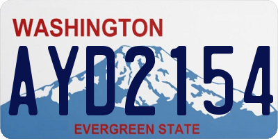 WA license plate AYD2154