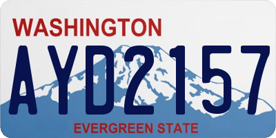 WA license plate AYD2157