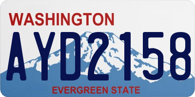 WA license plate AYD2158