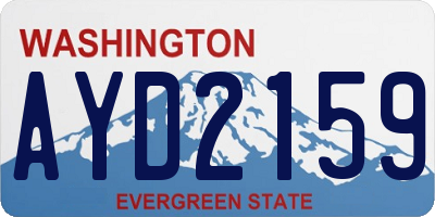 WA license plate AYD2159