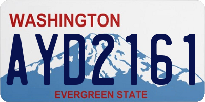 WA license plate AYD2161