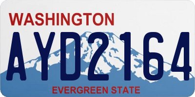 WA license plate AYD2164
