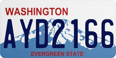 WA license plate AYD2166