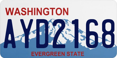 WA license plate AYD2168