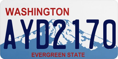 WA license plate AYD2170