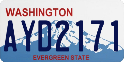 WA license plate AYD2171