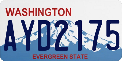 WA license plate AYD2175