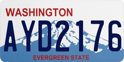 WA license plate AYD2176