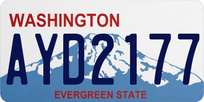 WA license plate AYD2177