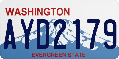 WA license plate AYD2179