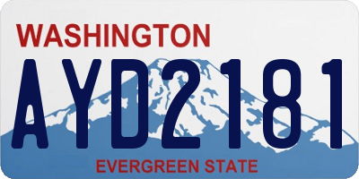WA license plate AYD2181