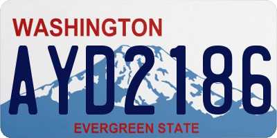 WA license plate AYD2186