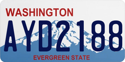 WA license plate AYD2188
