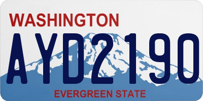 WA license plate AYD2190
