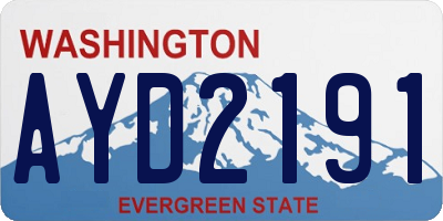 WA license plate AYD2191