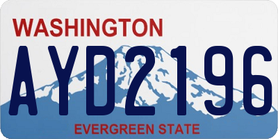 WA license plate AYD2196