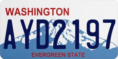 WA license plate AYD2197