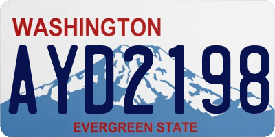 WA license plate AYD2198