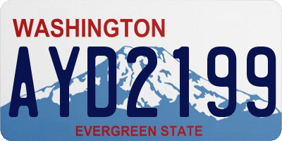 WA license plate AYD2199