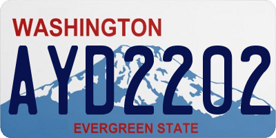 WA license plate AYD2202
