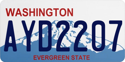 WA license plate AYD2207
