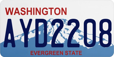 WA license plate AYD2208