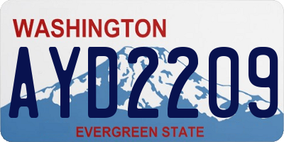 WA license plate AYD2209
