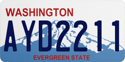 WA license plate AYD2211