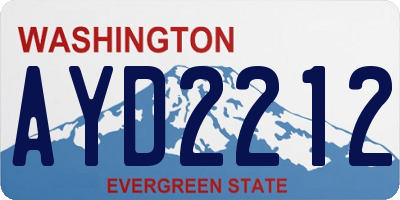 WA license plate AYD2212