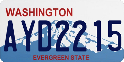 WA license plate AYD2215