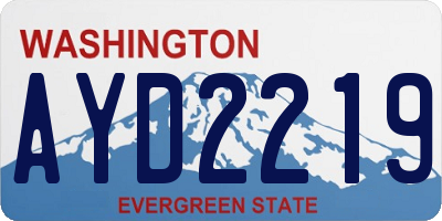 WA license plate AYD2219
