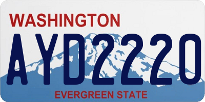 WA license plate AYD2220