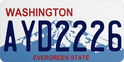 WA license plate AYD2226