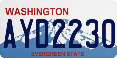WA license plate AYD2230