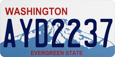 WA license plate AYD2237