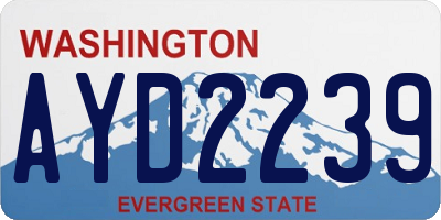 WA license plate AYD2239