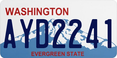 WA license plate AYD2241